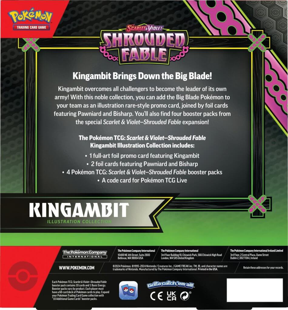 Pokemon TCG Shrouded Fable Kingambit Illustration Collection