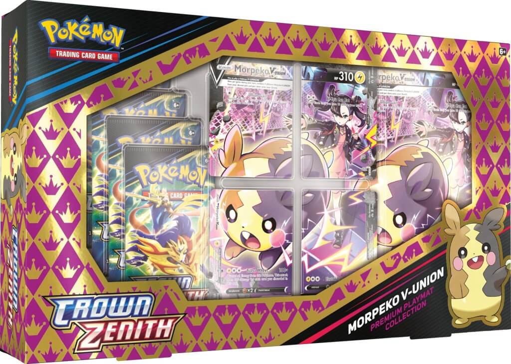 Pokemon TCG Crown Zenith Morpeko V Union Box (with Playmat)