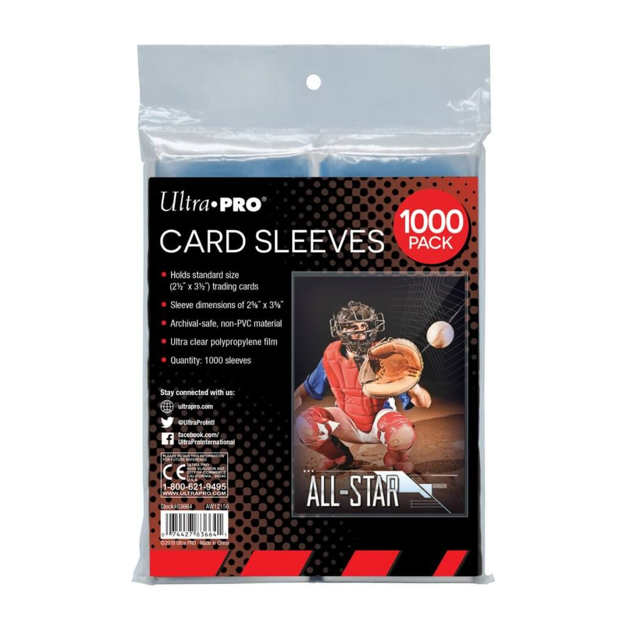 ULTRA PRO Penny Sleeves 2.5" X 3.5" Standard Clear (1000 Pack)