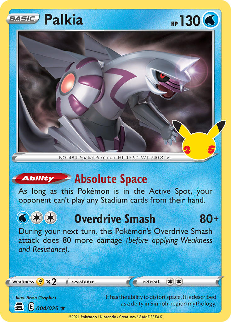 Palkia - 4/25 - Holo Rare - Celebrations