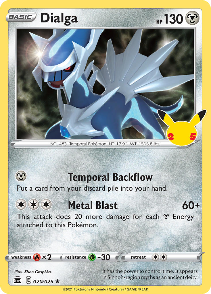 Dialga - 20/25 - Holo Rare - Celebrations