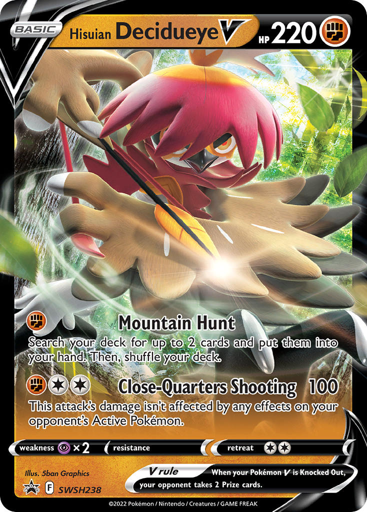 Hisuian Decidueye V - SWSH238 - Black Star Promo