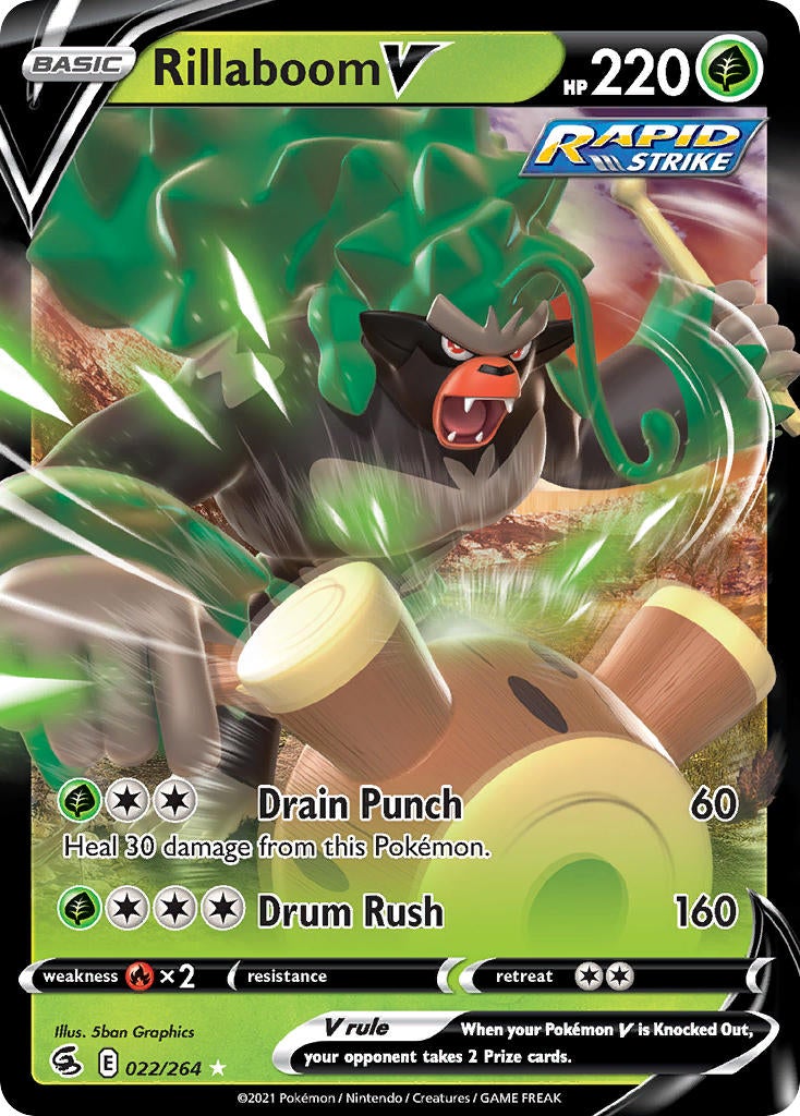 Rillaboom V - 022/264 - V Rare - Fusion Strike