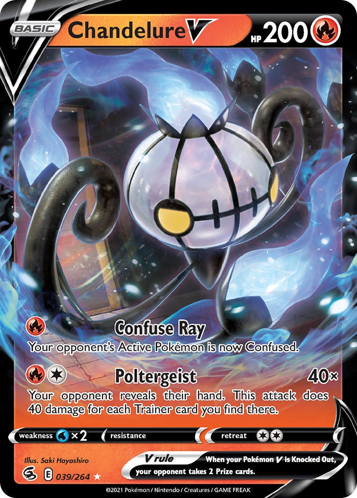Chandelure V - 039/264 - V Rare - Fusion Strike