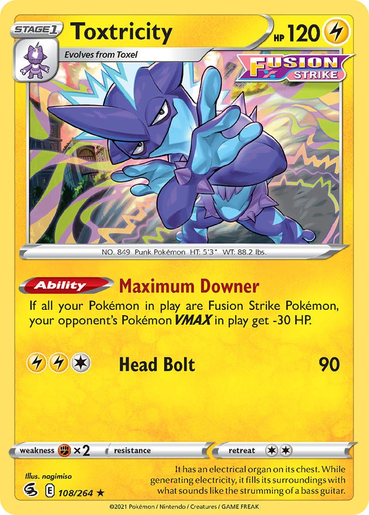 Toxtricity - 108/264 - Holo Rare - Fusion Strike