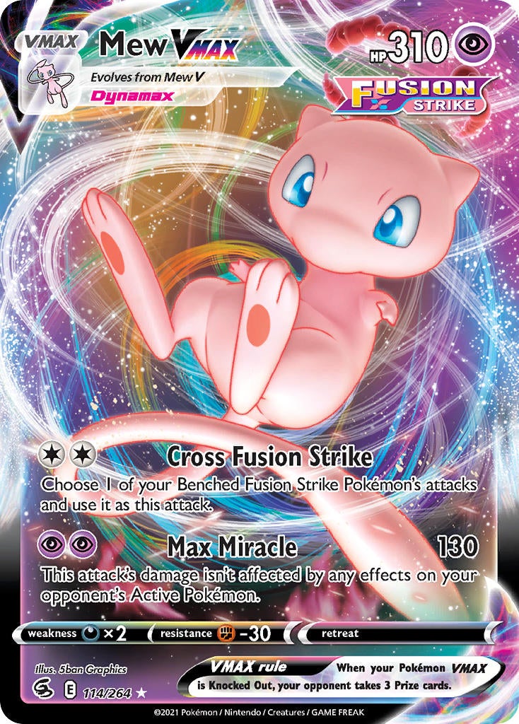 Mew VMAX - 114/264 - V Rare - Fusion Strike