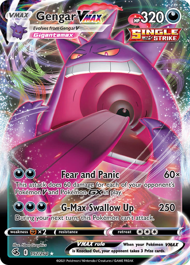 Gengar VMAX - 157/264 - V Rare - Fusion Strike