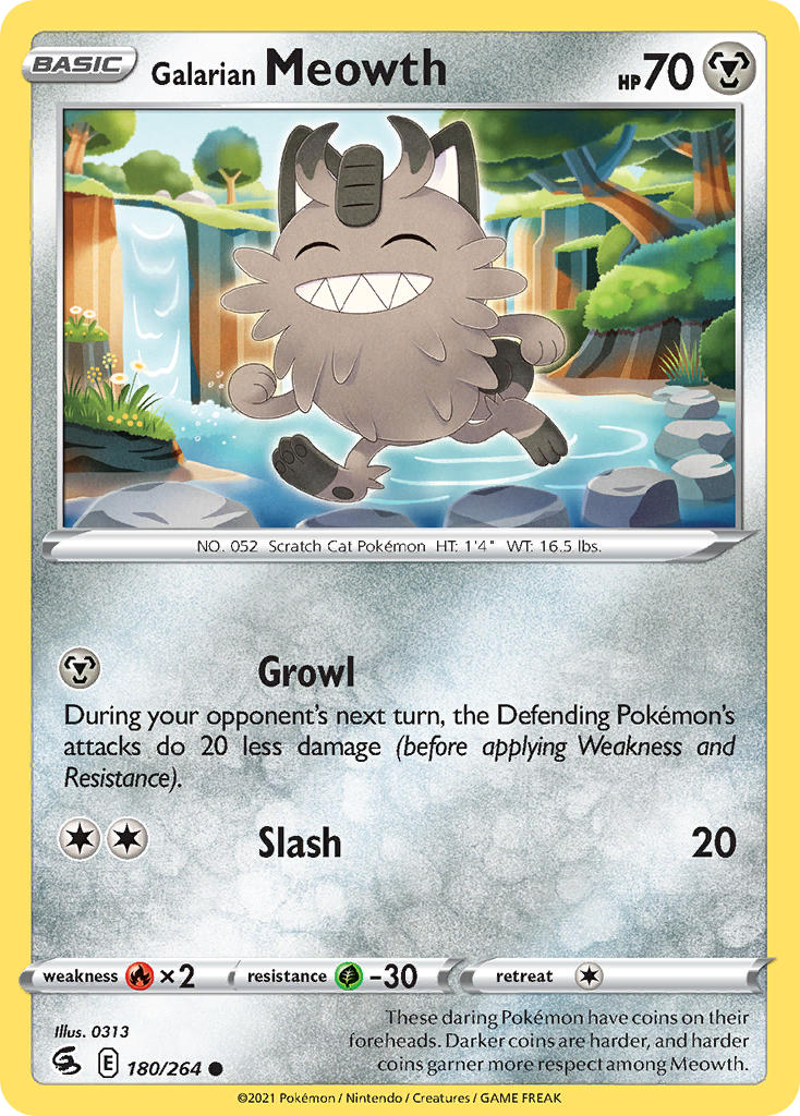 Galarian Meowth - 180/264 - Common - Fusion Strike
