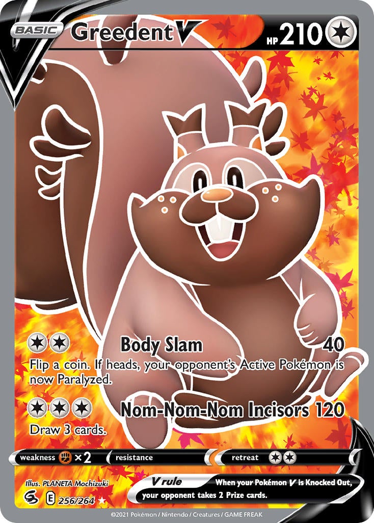 Greedent V - 256/264 - Full Art - Fusion Strike