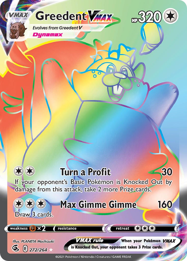 Greedent VMAX - 272/264 - Secret Rare - Fusion Strike